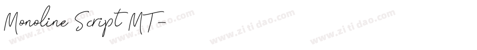Monoline Script MT字体转换